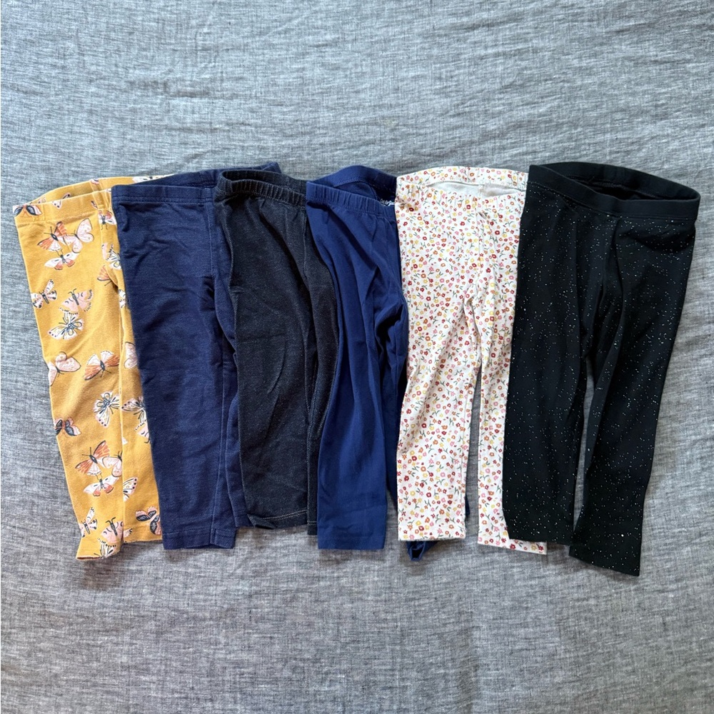 Carter’s/Cat & Jack toddler girl leggings bundle, 2T